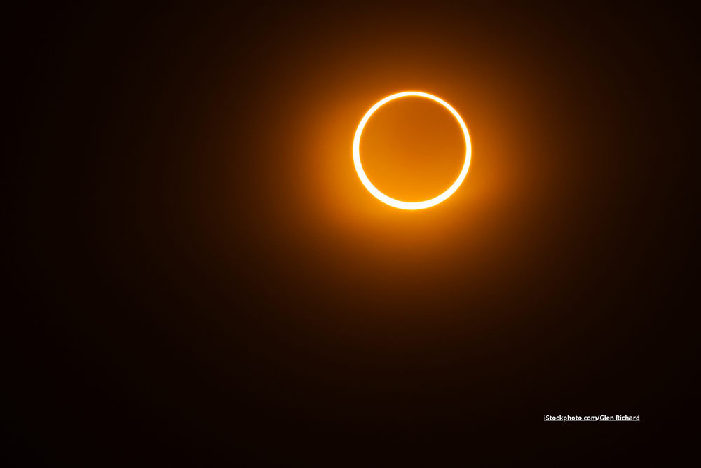 Eine Sonnenfinsternis. 