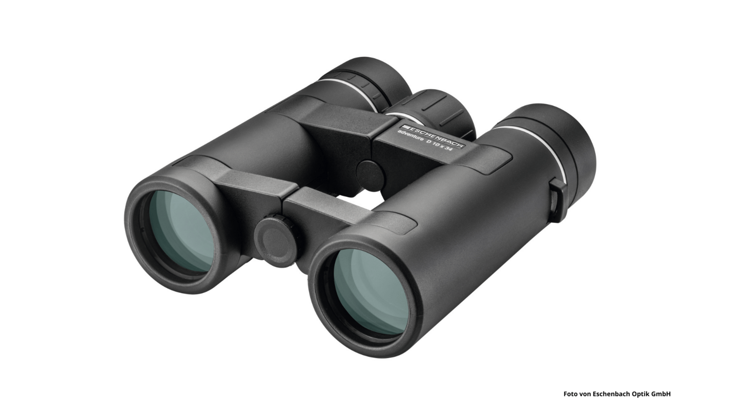 Das Foto zeigt das Fernglas adventure D 10 x 34 von Eschenbach Optik.