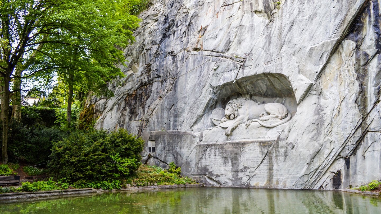 Das Foto zeigt den Löwen von Luzern.